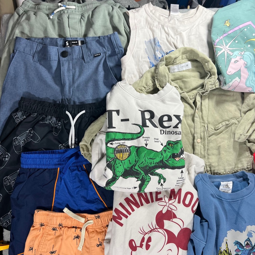 Kids Clothing Lot 36pc Size 6-Teen Zara Nike Disney Adidas Character Mix Winter - Picture 2 of 14